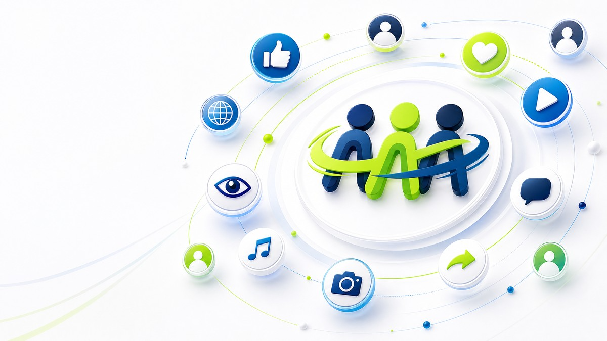 YouLikeFans social media exchange community network illustration